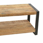 Coffee table Miles solid mango wood nautral-black 100x45x45.5cm - Слика 4