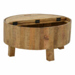Storage coffee table Darian solid mango wood natural D90x45cm - Слика 3