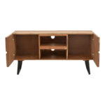 TV cabinet Dervie natural solid acacia wood 130x43.5x66.5cm - Слика 3