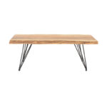 Miles coffee table solid acacia wood in natural shade 115x69x41cm - Слика 2