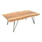 Miles coffee table solid acacia wood in natural shade 115x69x41cm - Слика 4