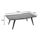 Miles coffee table solid acacia wood in natural shade 120x65x46cm - Слика 4