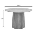 Canicule table solid acacia wood in natural shade D120x79cm - Слика 4