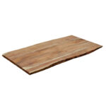 Table top Emilio solid acacia wood in natural shade 200x95x3.6cm