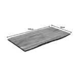 Table top Emilio solid acacia wood in natural shade 200x95x3.6cm - Слика 5