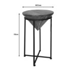 Side table Miles I solid acacia wood in natural shade Φ31x53cm - Image 3