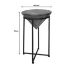 Side table Miles I solid acacia wood in natural shade Φ31x53cm - Image 4