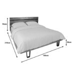 Imena bed, solid acacia wood, natural color 160x200cm - Слика 4