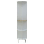 Showcase Xarvey Inart white-natural wood 110x38x160cm - Image 4