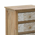 Wooden carved drawer Inart 3-50-245-0017  natural-white 50x32x61cm - Image 2