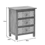 Wooden carved drawer Inart 3-50-245-0017  natural-white 50x32x61cm - Image 4