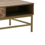 Coffee table Brilo Inart brown-gold wood 101x59x43cm - Слика 3