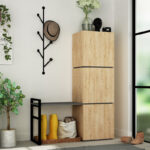 Mello Hallway stand in oak - anthracite color 109x39x149cm - Image 2