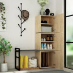 Mello Hallway stand in oak - anthracite color 109x39x149cm - Image 3