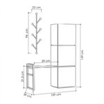 Mello Hallway stand in oak - anthracite color 109x39x149cm - Image 4