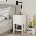 Nightstand Ema in white color 30x30x55cm - Слика 2