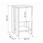 Nightstand Ema in white color 30x30x55cm - Слика 3