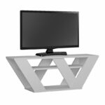 Pipralla TV Stand in white color 110x30x40cm