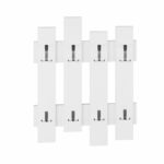 Закачалка за ѕид Wave во бела боја 64x4x81 см