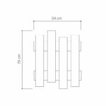 Wall hanger Wave in white color 64x4x81cm - Image 3