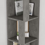 Corner bookcase Raphael grey antique 31.5x31.5x159cm - Слика 4
