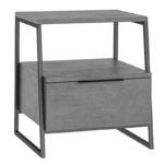 Nightstand Johana black-gray antique 45x40x50cm