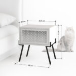 Nightstand Hamer black-natural 48x34x51cm - Слика 6