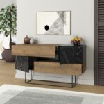 Buffet Roberta black-walnut marble 145x40x82cm - Слика 2
