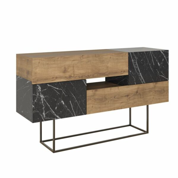 Buffet Roberta black-walnut marble 145x40x82cm