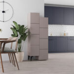 Multipurpose cabinet Romane cabinet mocha 62.2x37.4x155.4cm - Слика 2