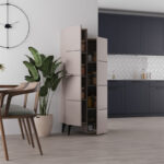 Multipurpose cabinet Romane cabinet mocha 62.2x37.4x155.4cm - Слика 4