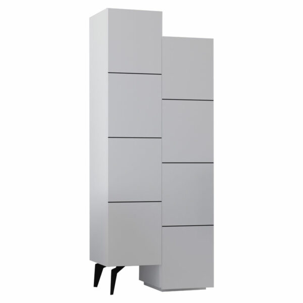 Multipurpose cabinet Romane cabinet white 62.2x37.4x155.4cm