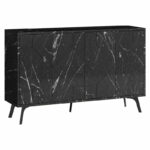 Buffet Ursula black marble 123x35x77.5cm
