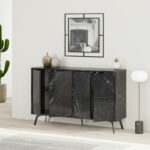 Buffet Ursula black marble 123x35x77.5cm - Слика 3