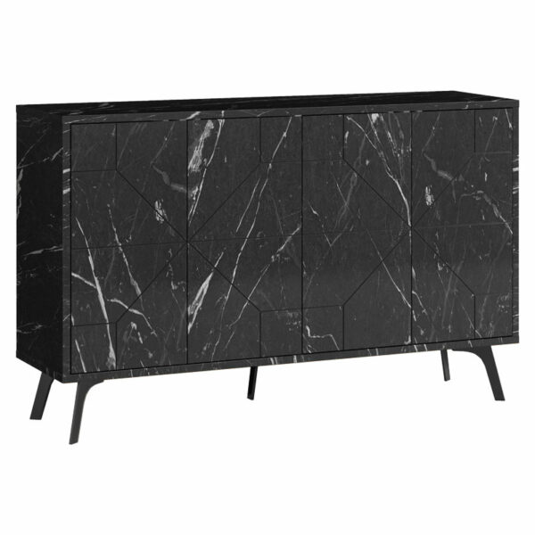 Buffet Ursula black marble 123x35x77.5cm