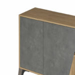 Buffet Hana natural-charcoal antique 150x35.5x82cm - Слика 4