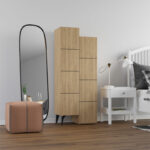 Multipurpose cabinet Romane cabinet natural 62.2x37.4x155.4cm - Image 2