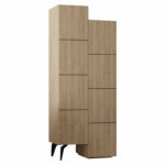 Multipurpose cabinet Romane cabinet natural 62.2x37.4x155.4cm