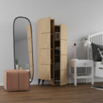 Multipurpose cabinet Romane cabinet natural 62.2x37.4x155.4cm - Image 3