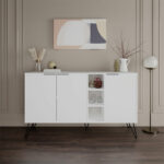 Buffet Clara in white colour 142x35.5x82cm - Image 2