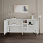 Buffet Clara in white colour 142x35.5x82cm - Image 3