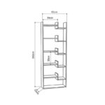 Bookcase Oppa natural-white 61x22x162cm - Image 3
