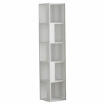 Corner bookcase Raphael white 31.5x31.5x159cm