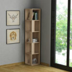 Corner bookcase Raphael natural 31.5x31.5x159cm - Слика 2
