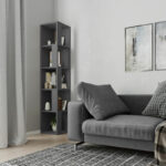 Corner bookcase Raphael anthracite 31.5x31.5x159cm - Image 2