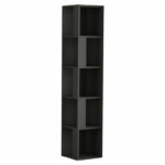 Corner bookcase Raphael anthracite 31.5x31.5x159cm