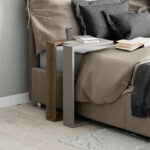 End table Muju natural-white marble-mocha 40x30x57cm - Image 2