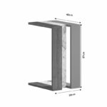 End table Muju natural-white marble-mocha 40x30x57cm - Image 3