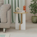 Side table Luna natural-white D40x47cm - Image 2