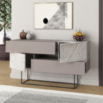 Buffet Roberta light mocha-white marble 145x40x82cm - Image 2